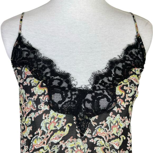 Free People Intimates NWT Pretty Little Thing Cami Black Paisley Lace Tank - Picture 4 of 10